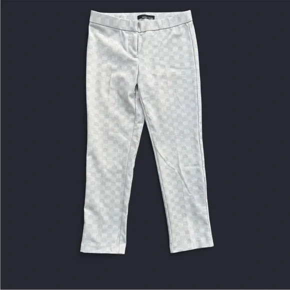 Amanda & Chelsea plaid grey trouser modern fit stretchy pants women’s 4 - Picture 3 of 6
